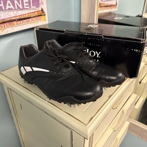 FootJoy LoPro Women’s Golf Shoes Black White Size 8.5 Wide Worn Once